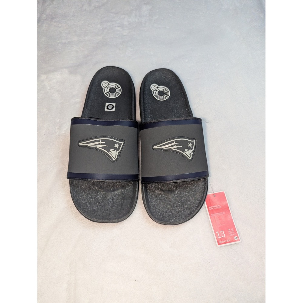 Nike‎ Offcourt Slide Patriots Mens 13 NFL Sandals DD0541-002 Anthracite
